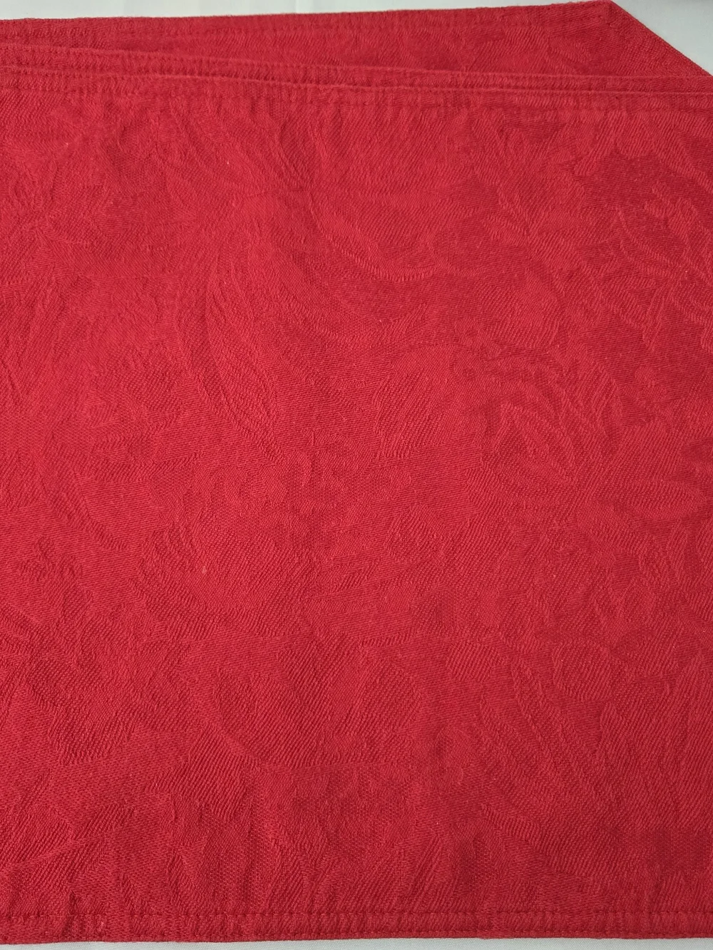 Source Unknown Red Textured Table Placemat
